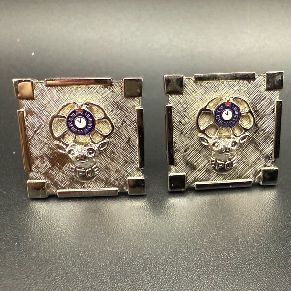 Other - Rare Find - Elks Lodge Benevolent Protective Elk Cuff Links Silver Tone